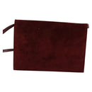 Salvatore Ferragamo Shoulder Bag Suede Bordeaux Gold Auth BA1768-2