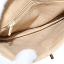 CHANEL Matelasse Chain Waist bag Lamb Skin Beige Gold CC Auth BA1769-18