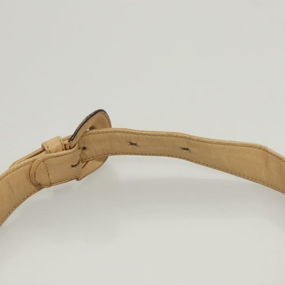 CHANEL Matelasse Chain Waist bag Lamb Skin Beige Gold CC Auth BA1769