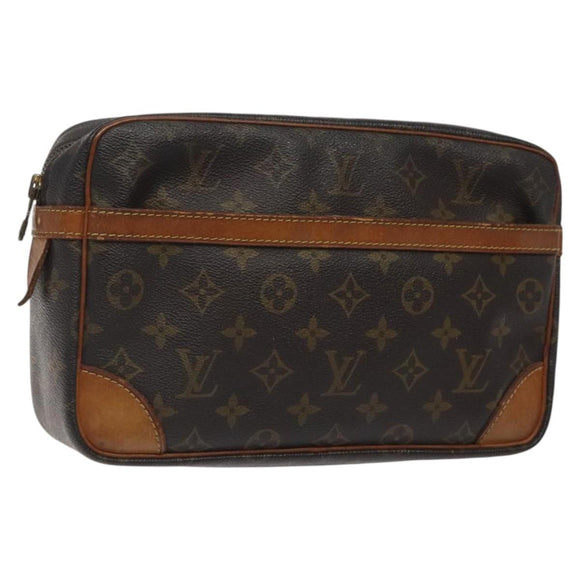 LOUIS VUITTON Monogram Compiegne 28 Clutch Bag M51845 LV Auth BA1787