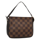 LOUIS VUITTON Damier Ebene Trousse Makeup Pouch N51982 LV Auth BA1789-1