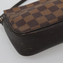 LOUIS VUITTON Damier Ebene Trousse Makeup Pouch N51982 LV Auth BA1789-14