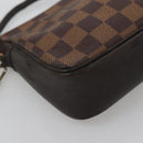 LOUIS VUITTON Damier Ebene Trousse Makeup Pouch N51982 LV Auth BA1789-16