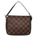 LOUIS VUITTON Damier Ebene Trousse Makeup Pouch N51982 LV Auth BA1789-13