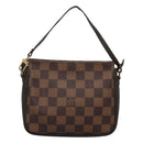 LOUIS VUITTON Damier Ebene Trousse Makeup Pouch N51982 LV Auth BA1789-2