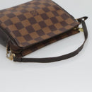 LOUIS VUITTON Damier Ebene Trousse Makeup Pouch N51982 LV Auth BA1789-7