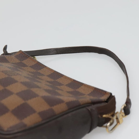 LOUIS VUITTON Damier Ebene Trousse Makeup Pouch N51982 LV Auth BA1789