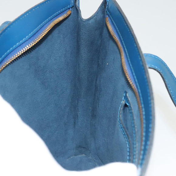 LOUIS VUITTON Epi Saint Jacques Poignees Long Hand Bag Blue M52265 Auth BA1790