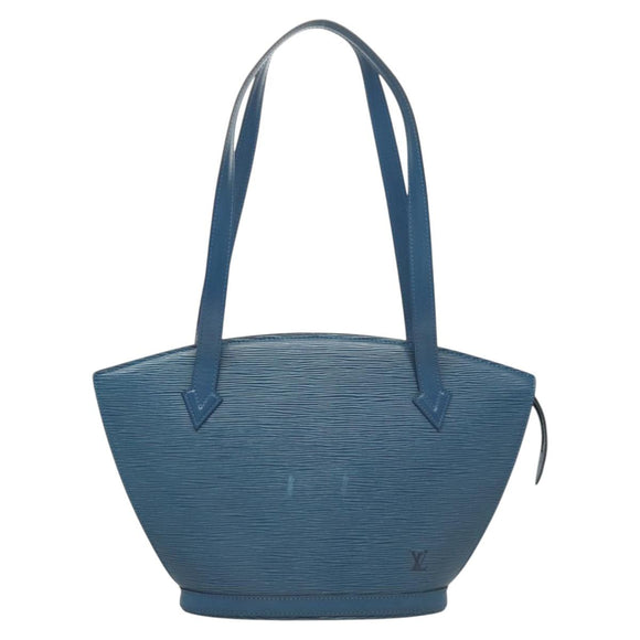 LOUIS VUITTON Epi Saint Jacques Poignees Long Hand Bag Blue M52265 Auth BA1790