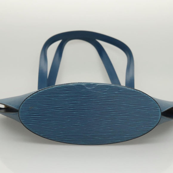 LOUIS VUITTON Epi Saint Jacques Poignees Long Hand Bag Blue M52265 Auth BA1790