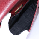 CARTIER Must Line Shoulder Bag Leather Bordeaux Gold Auth BA1792-11