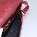 CARTIER Must Line Shoulder Bag Leather Bordeaux Gold Auth BA1792-18