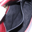 CARTIER Must Line Shoulder Bag Leather Bordeaux Gold Auth BA1792-21