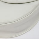 Christian Dior Shoulder Bag Leather White Gold Auth BA1797-14