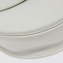 Christian Dior Shoulder Bag Leather White Gold Auth BA1797-9