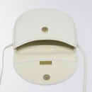 Christian Dior Shoulder Bag Leather White Gold Auth BA1797-15