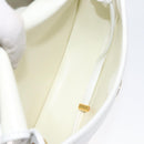 Christian Dior Shoulder Bag Leather White Gold Auth BA1797-11