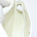 Christian Dior Shoulder Bag Leather White Gold Auth BA1797-19