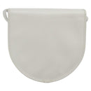 Christian Dior Shoulder Bag Leather White Gold Auth BA1797-3