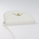 Christian Dior Shoulder Bag Leather White Gold Auth BA1797-6