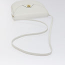 Christian Dior Shoulder Bag Leather White Gold Auth BA1797-7