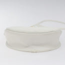 Christian Dior Shoulder Bag Leather White Gold Auth BA1797-5