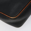 CELINE Shoulder Bag Leather Black Gold Auth BA1801-17