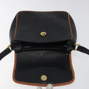 CELINE Shoulder Bag Leather Black Gold Auth BA1801-10
