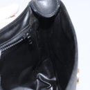 CELINE Shoulder Bag Leather Black Gold Auth BA1801-19