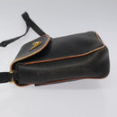 CELINE Shoulder Bag Leather Black Gold Auth BA1801-4