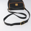 CELINE Shoulder Bag Leather Black Gold Auth BA1801-7