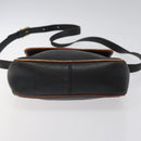 CELINE Shoulder Bag Leather Black Gold Auth BA1801-5