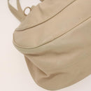 BVLGARI Tote Bag Leather Beige Gold Auth BA1803-14