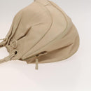 BVLGARI Tote Bag Leather Beige Gold Auth BA1803-4