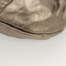 Salvatore Ferragamo Vala Shoulder Bag Leather Champagne Gold Auth BA1804-14