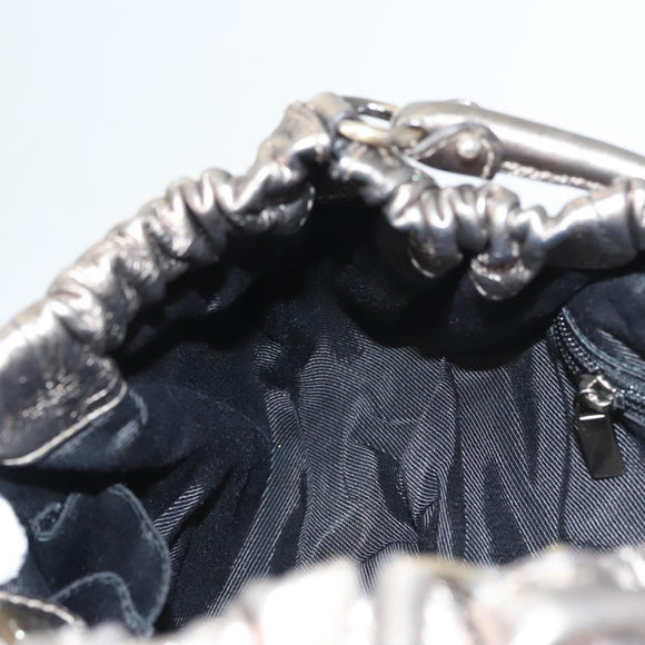 Salvatore Ferragamo Vala Shoulder Bag Leather Champagne Gold Auth BA1804