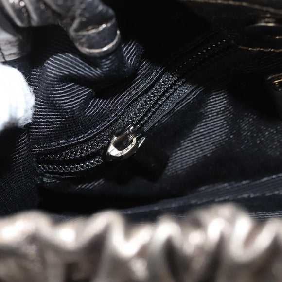 Salvatore Ferragamo Vala Shoulder Bag Leather Champagne Gold Auth BA1804