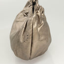 Salvatore Ferragamo Vala Shoulder Bag Leather Champagne Gold Auth BA1804-4