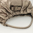 Salvatore Ferragamo Vala Shoulder Bag Leather Champagne Gold Auth BA1804-6