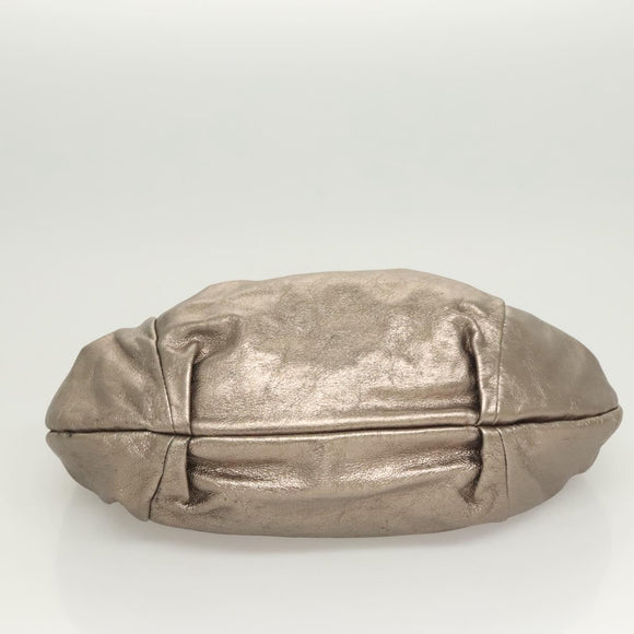 Salvatore Ferragamo Vala Shoulder Bag Leather Champagne Gold Auth BA1804