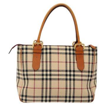 BURBERRY Nova Check Tote Bag Canvas Beige Auth BA1808 - 0