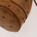 MCM Logogram Vicetos Shoulder Bag PVC Leather Brown Auth BA1810-14