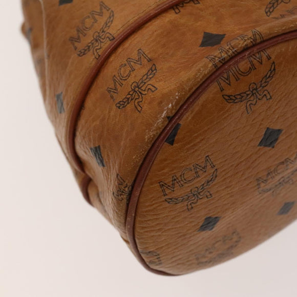 MCM Logogram Vicetos Shoulder Bag PVC Leather Brown Auth BA1810