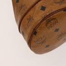 MCM Logogram Vicetos Shoulder Bag PVC Leather Brown Auth BA1810-16