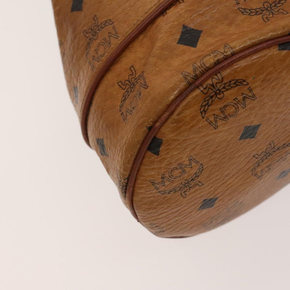 MCM Logogram Vicetos Shoulder Bag PVC Leather Brown Auth BA1810