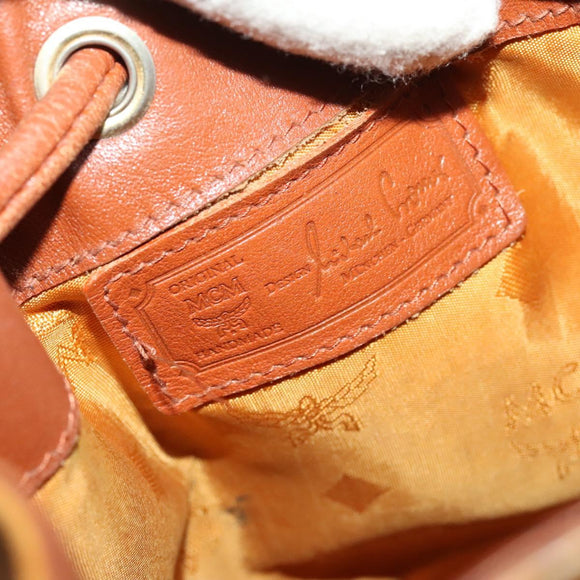 MCM Logogram Vicetos Shoulder Bag PVC Leather Brown Auth BA1810