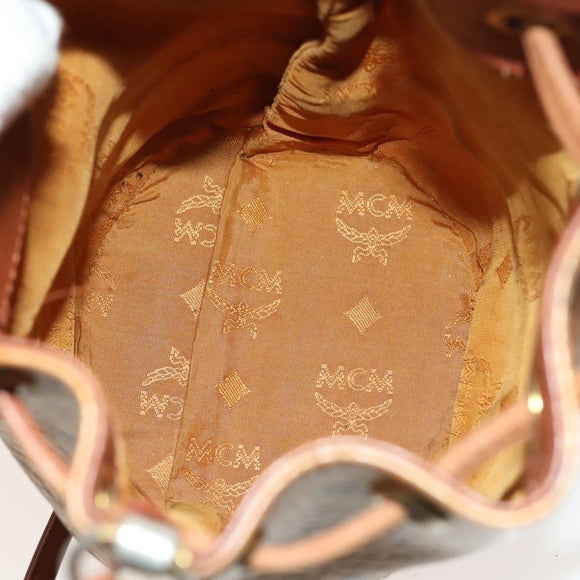 MCM Logogram Vicetos Shoulder Bag PVC Leather Brown Auth BA1810