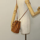 MCM Logogram Vicetos Shoulder Bag PVC Leather Brown Auth BA1810-19