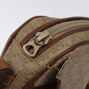 CELINE Macadam Canvas Shoulder Bag Beige Gold Auth BA1813-9