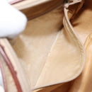 CELINE Macadam Canvas Shoulder Bag Beige Gold Auth BA1813-12